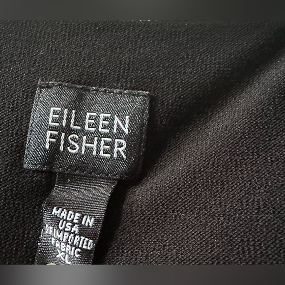 Eileen Fisher Elegant Black Sleeveless Dress - Picture 5 of 6